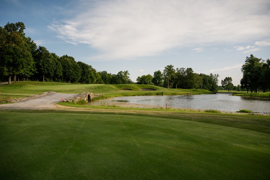 The 16th hole at Presidents Cup course Royal Melbourne