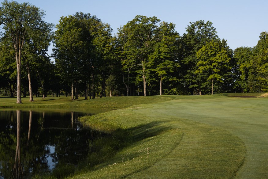 The 14th hole at Presidents Cup course Royal Montreal