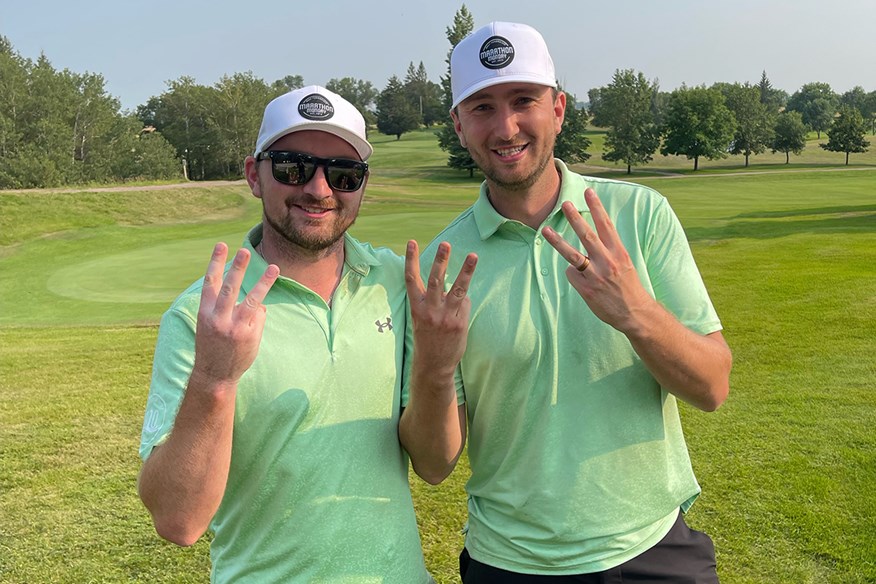 Record breakers! Patrick Law (left) and Dylan Thornborough (right)