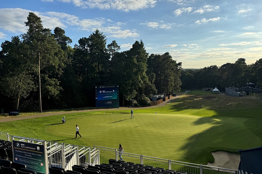 The 14th grandstand at the BMW PGA Championship at Wentworth