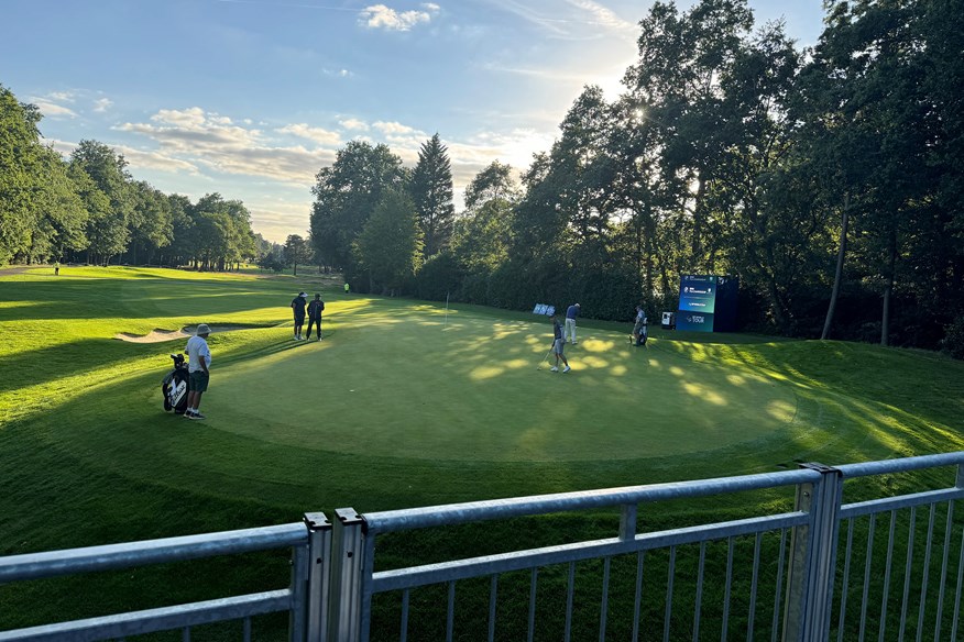 The grandstand on the 16th at Wentworth