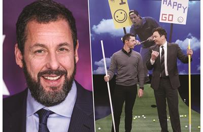 Rory McIlroy, pictured doing a Happy Gilmore putting challenge with Jimmy Fallon, could appear in Happy Gilmore 2, where Adam Sandler will reprise his role.