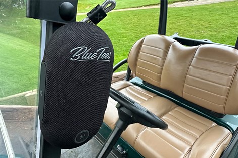 Blue Tees Player Go has magnetic attachment for easy use