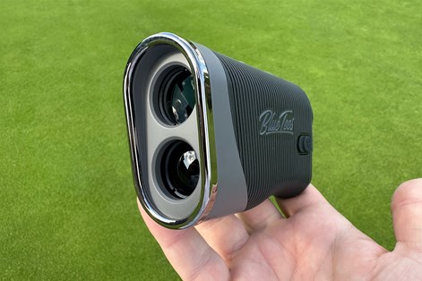 The front-mounted laser in the Blue Tees Series 3 Max E