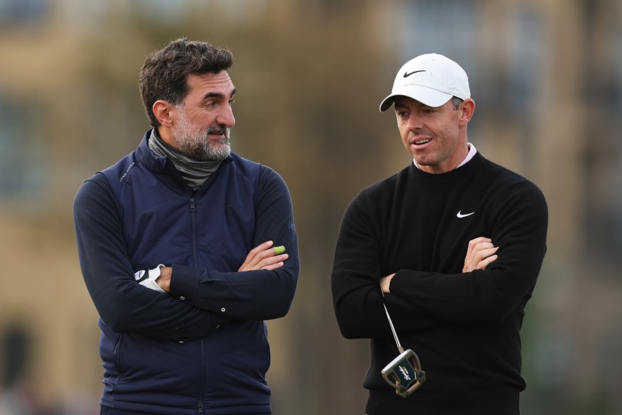 Rory McIlroy with Yasir Al-Rumayyan at the Alfred Dunhill Championship.