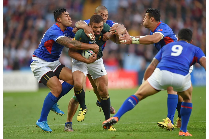 Bryan Habana in action against Samoa at the 2015 World Cup.