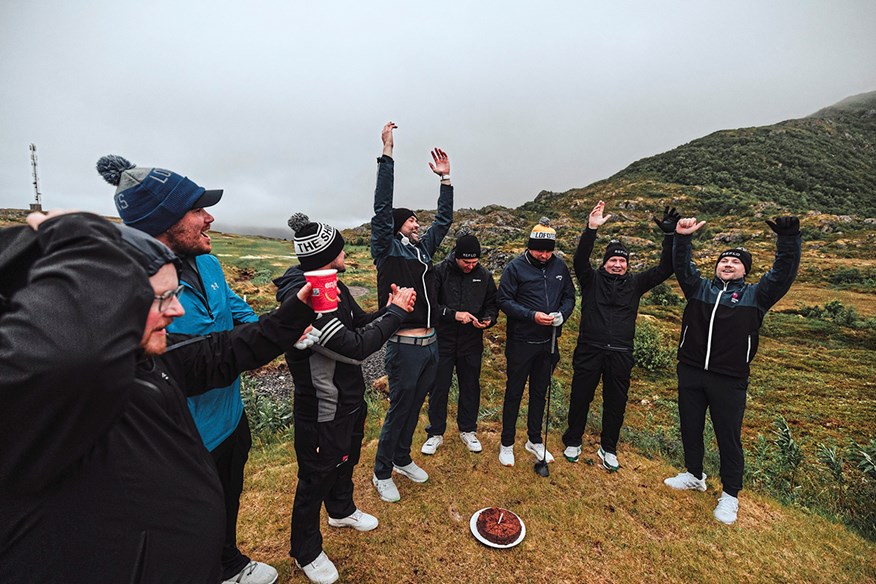 One member of the Project 24 team celebrated his birthday on the course.