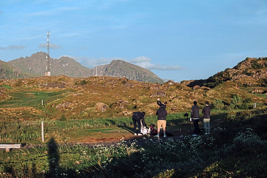 A rare piece of sunshine at Lofoten Links.