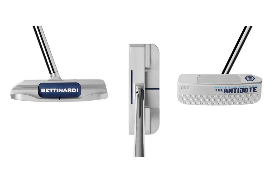 The Bettinardi Antidote SB1 putter sole, face and in the play position