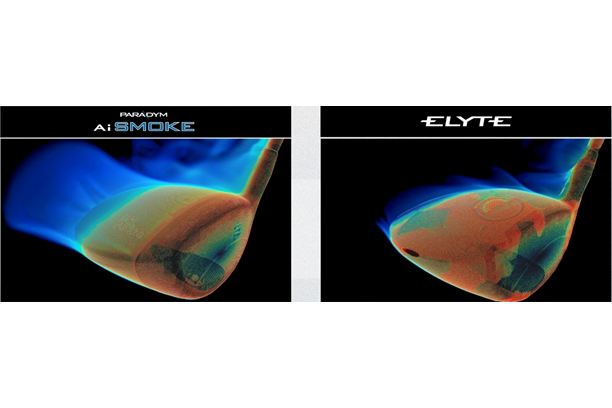 The Callaway Elyte driver produces less turbulence than the Paradym Ai Smoke.