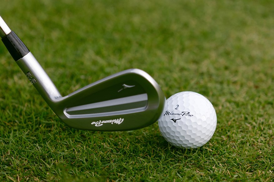 The new Mizuno Pro S-3 irons being used on course