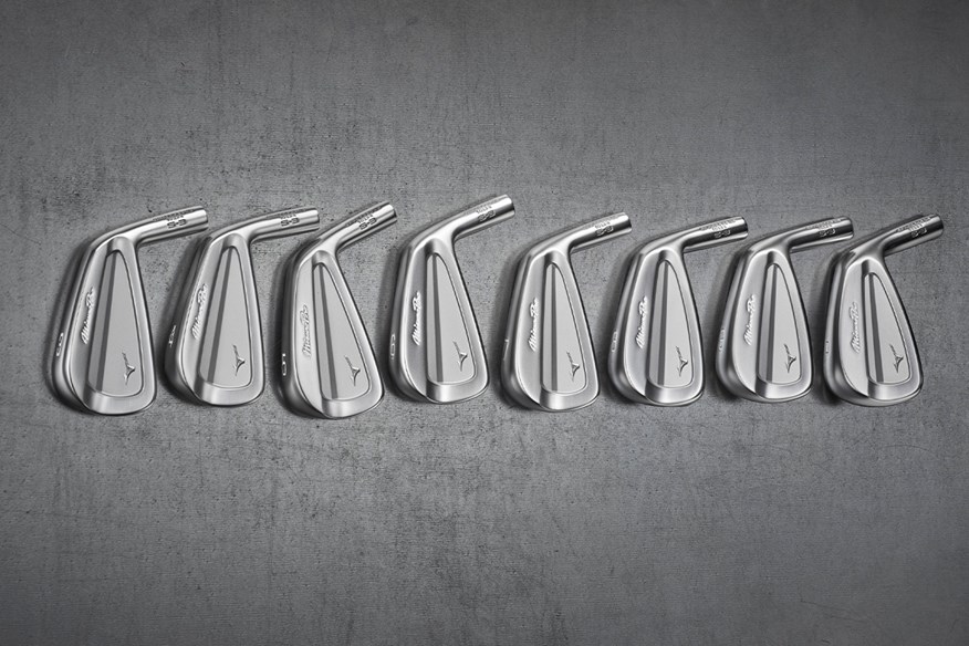 A fill set of heads from the Mizuno Pro S-3 irons range