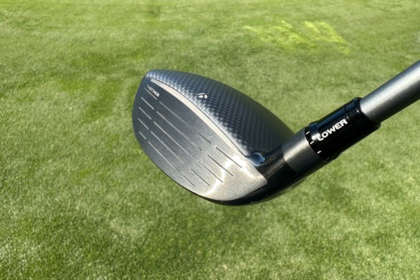 The TaylorMade Qi35 Max Fairway Wood has a shallower face