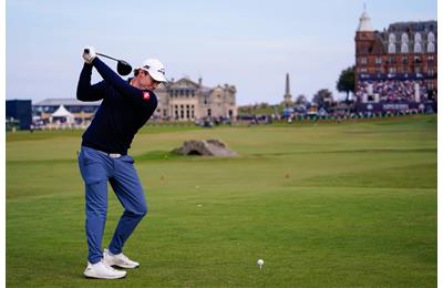 Matt Fitzpatrick hitting an (unbroken) driver at St Andrews.