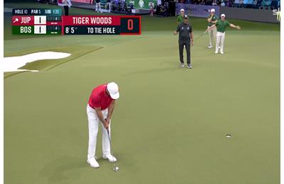 Tiger Woods was hit by a shot clock violation at TGL