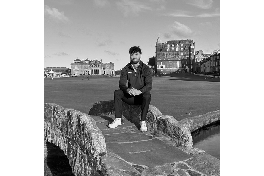 A picture of Alex Lodge at St. Andrews, who is Today's Golfer's Equipment Editor.