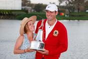 Scottie Scheffler and his wife Meredith Scudder at the Arnold Palmer Invitational in 2022