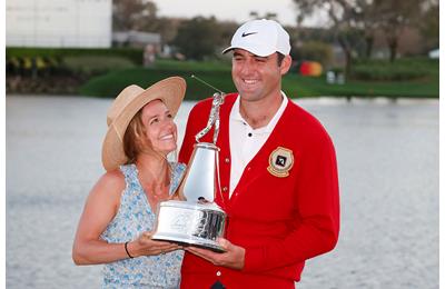 Scottie Scheffler and his wife Meredith Scudder at the Arnold Palmer Invitational in 2022