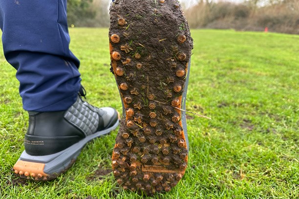 Duca del Cosma Castello Boots do collect mud in the wet and soft conditions