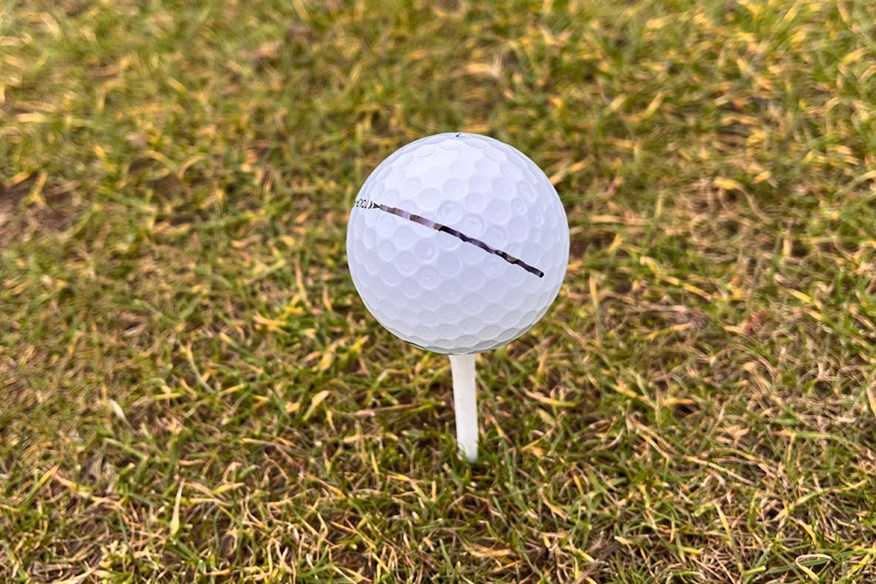 A line on your golf ball can help with your club path.