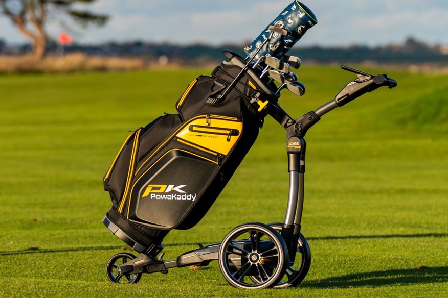 Every Powakaddy electric trolley features the Mag-Lok bag attachment technology which allows Powakaddy cart bags to attach easily