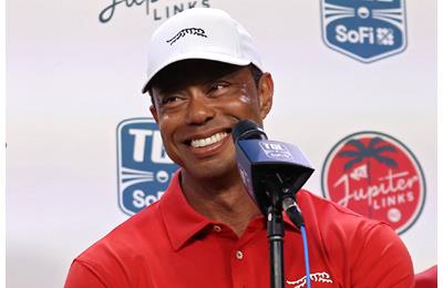 Tiger Woods saw the funny side of his mistake at TGL