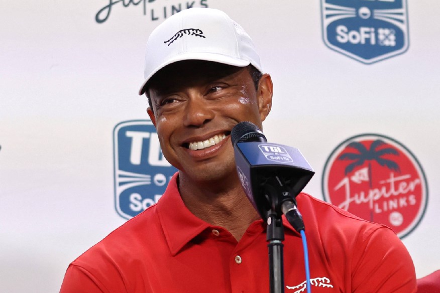 Tiger Woods saw the funny side of his mistake at TGL