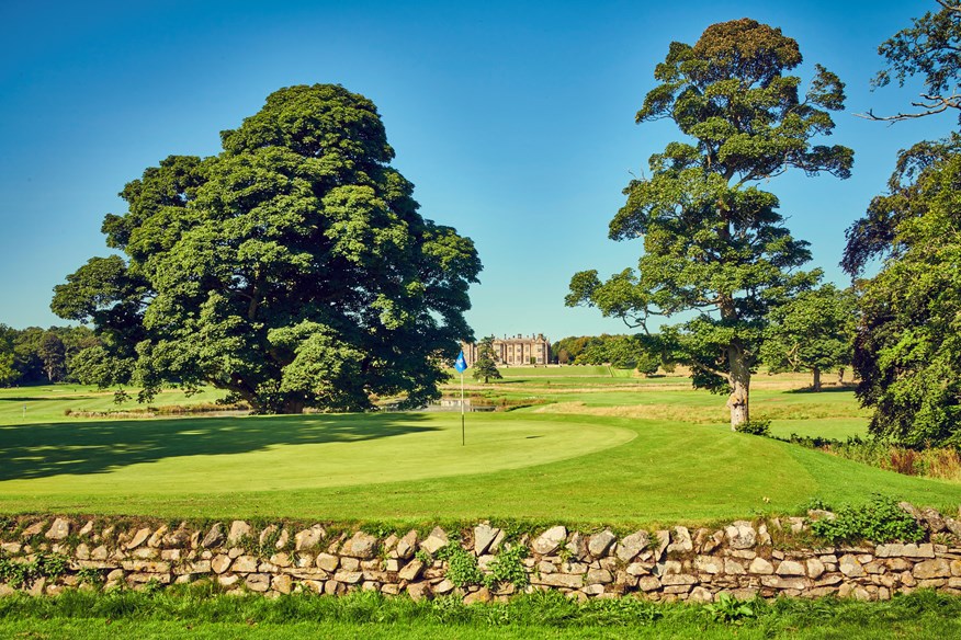 The driveable 2nd hole at Matfen Hall is fraught with danger.