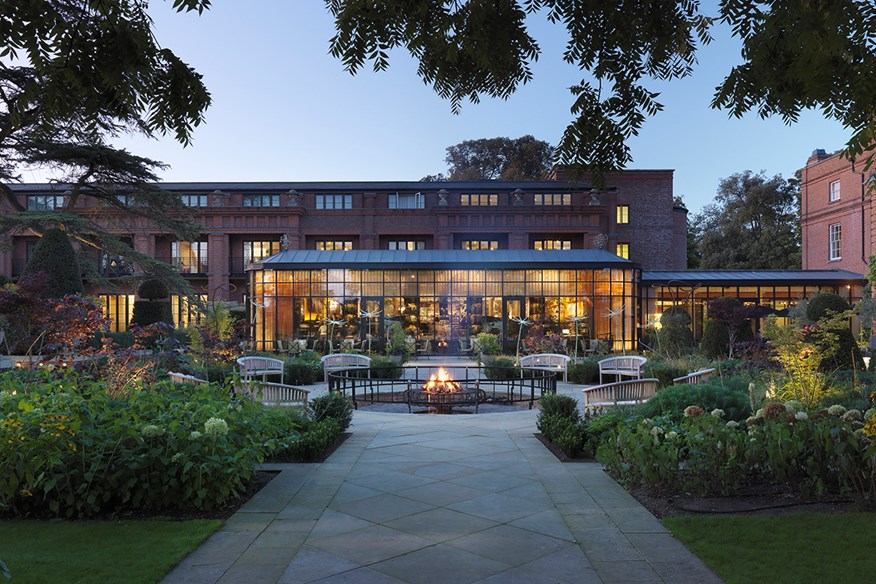 The 5-star hotel has previously been used as a base by the England men’s pitch can be found hidden behind the Potting Shed and games room.