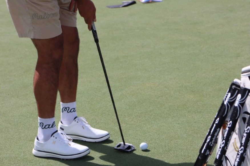 Jason Day testing TaylorMade Spider Zero-Torque Putter at the Arnold Palmer Invitational