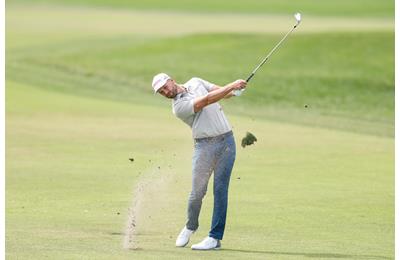 Wyndham Clark took relief for an embedded ball during the Arnold Palmer Invitational.