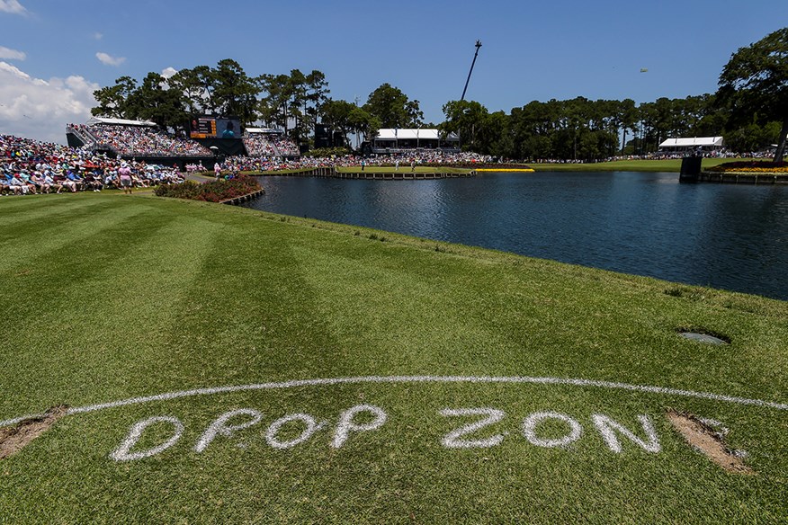 The Drop Zone is a popular spot during the Players Championship