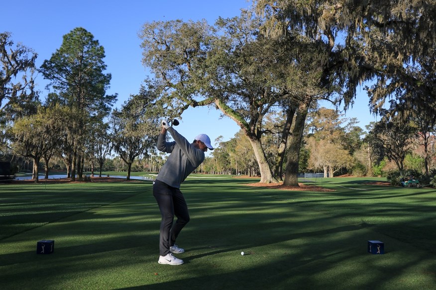 Rory McIlroy in action during the Players Championship