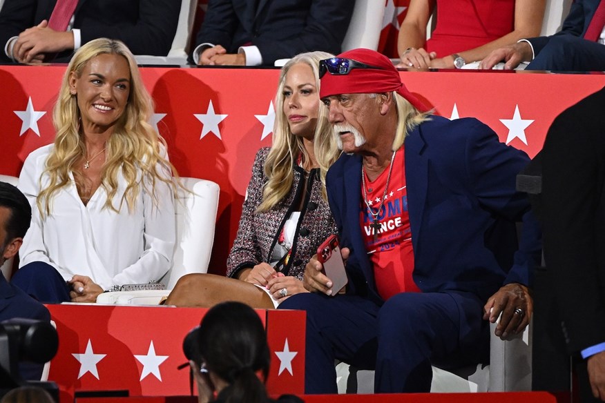 Vanessa Trump chats with former WWE wrestler Hulk Hogan and wife Sky Daily.