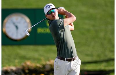 Min Woo Lee is gaming a prototype set of Callaway irons.