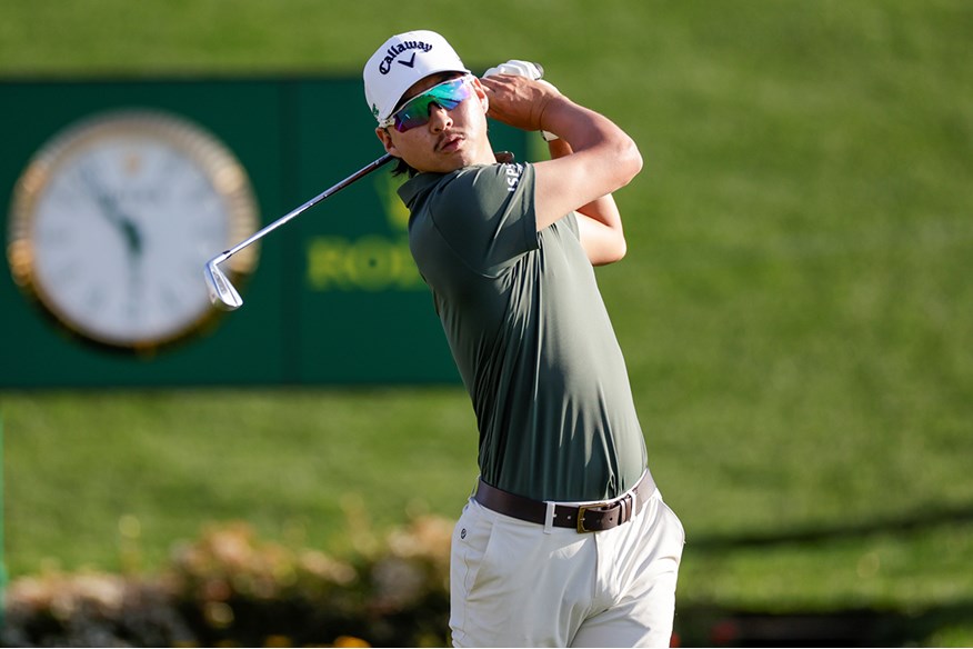 Min Woo Lee is gaming a prototype set of Callaway irons.