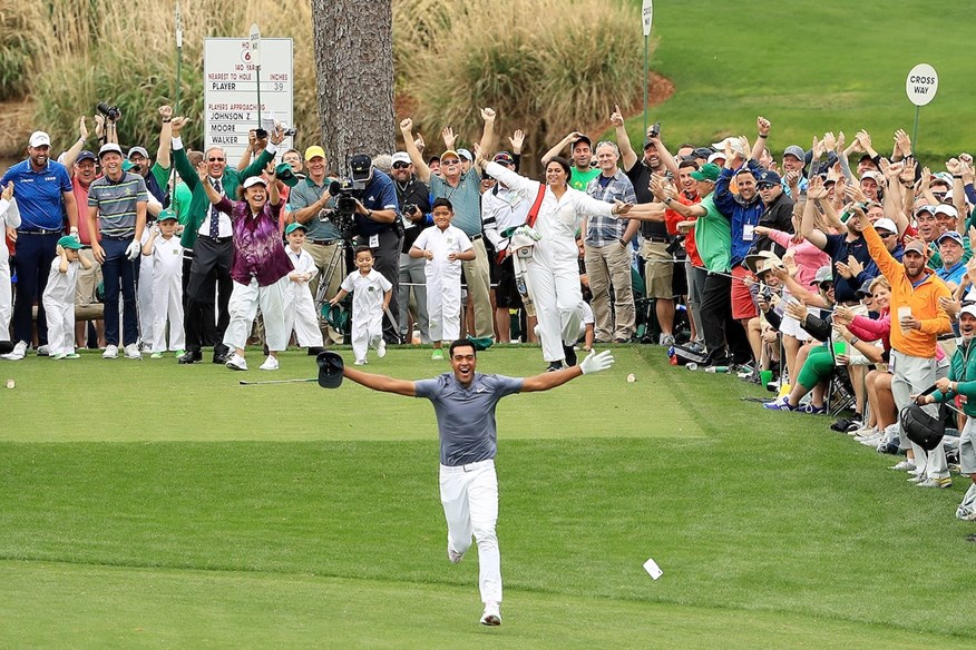 Tony Finau is one of more than 100 players on the Masters Par 3 Contest holes-in-one honor board.