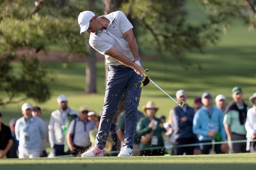 Rory McIlroy hits his RORS•PROTO irons on his way to winning the 2025 Masters