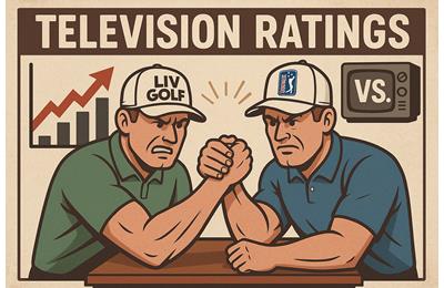 LIV Golf's TV ratings are being crushed by the PGA Tour — and sometimes by replays, pickleball, and puppies. We dig into the numbers to see if the disruptor league can survive.