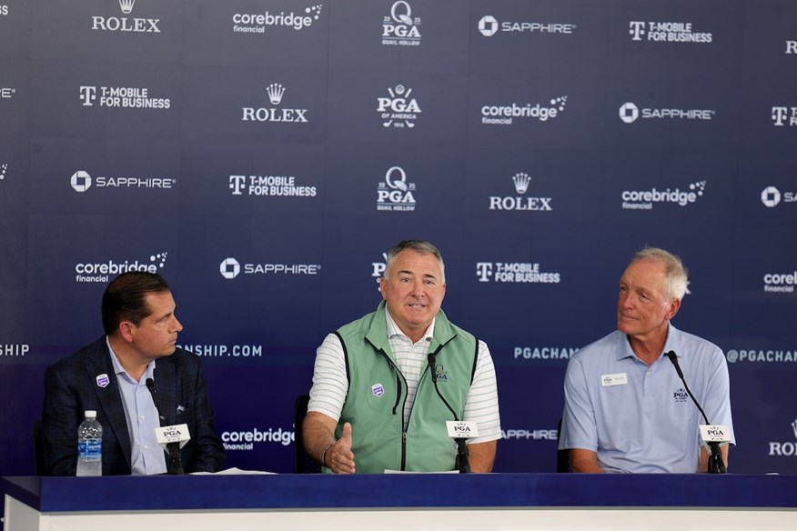 L-R: PGA of America CEO Derek Sprague, President Don Rea, and Chief Championships Officer Kerry Haigh.