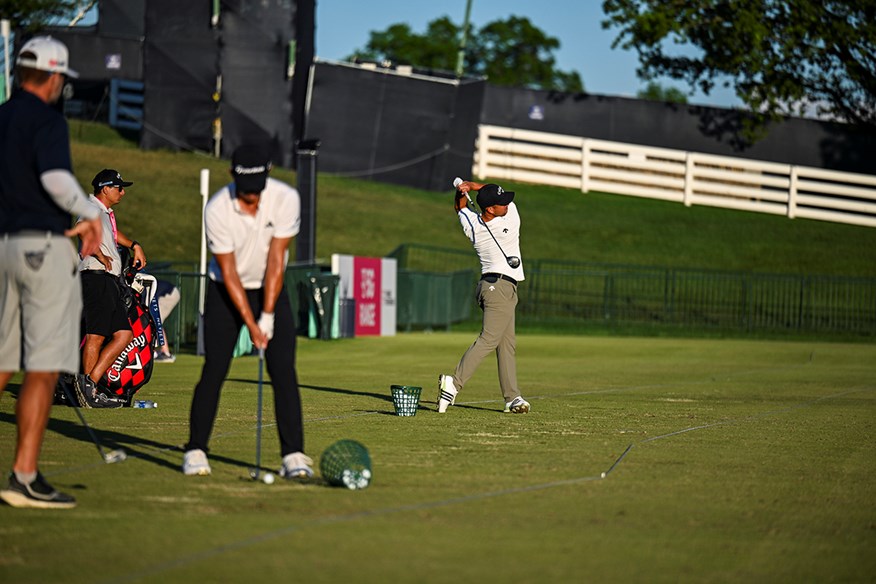 Xander Schauffele has one of the shortest warm-up routines on tour.