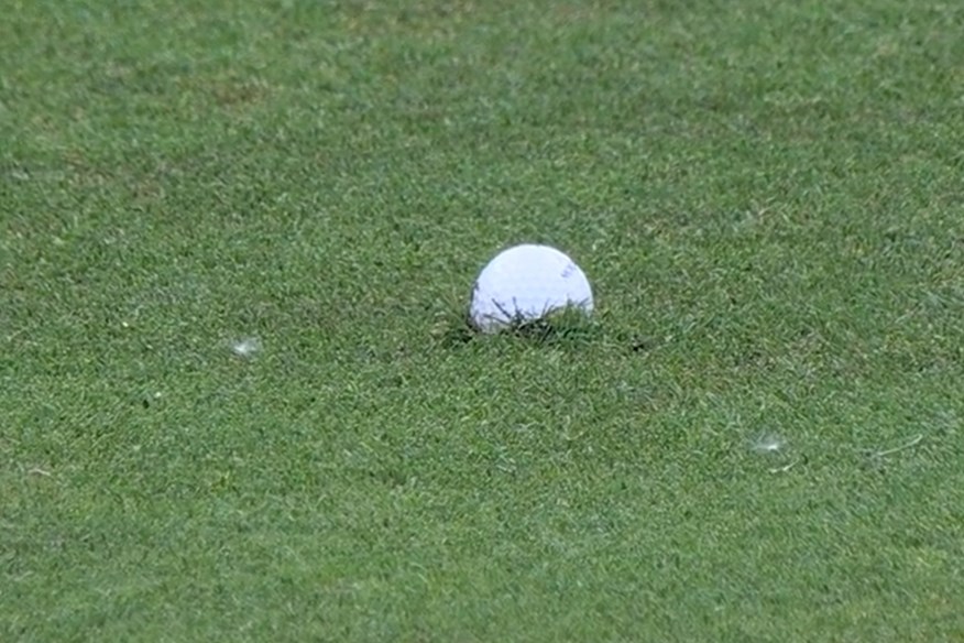 Shane Lowry didn't get relief from this plugged lie at the PGA Championship.