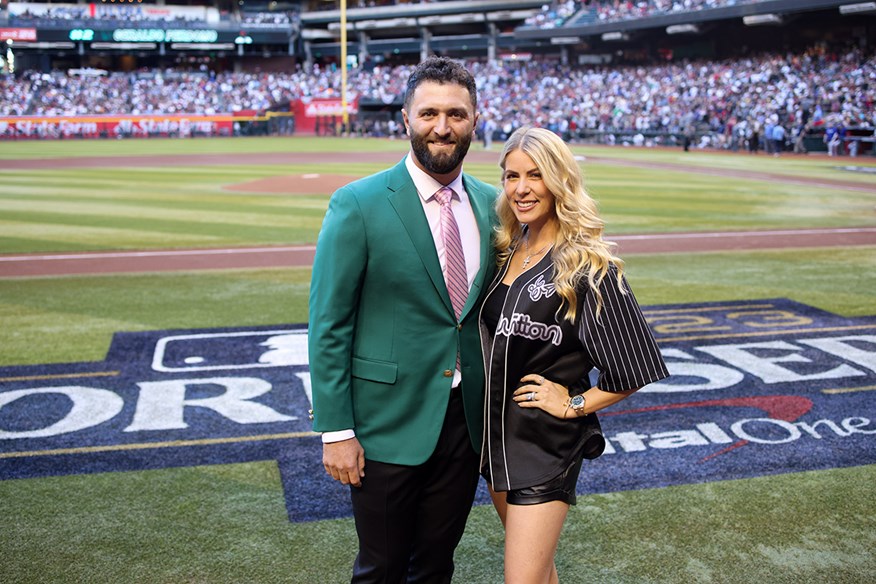 Jon Rahm is married to Kelley Cahill, who he met at Arizona State University.