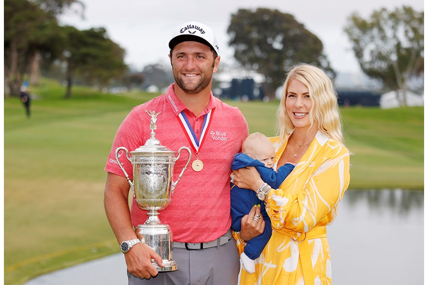 Jon Rahm won the US Open on Father's Day 2021, just weeks after he and wife Kelley Cahill welcome son, Kepa.