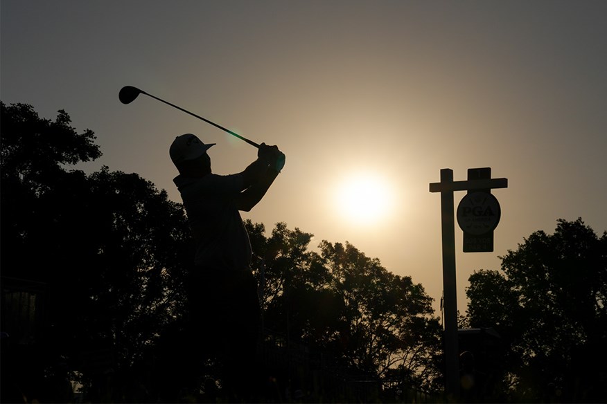 Alex Noren in the dying light of the PGA Championship, 2025