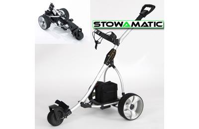 Stowamatic 2 Wheel Folding Push Pull Golf Trolley - The Sports HQ