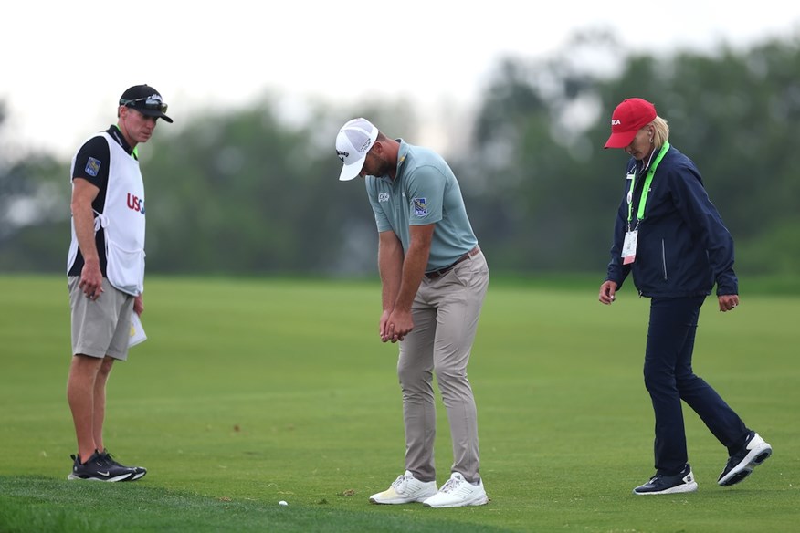 Sam Burns called for two rules of golf officials during the US Open in an attempt to get relief from standing water.
