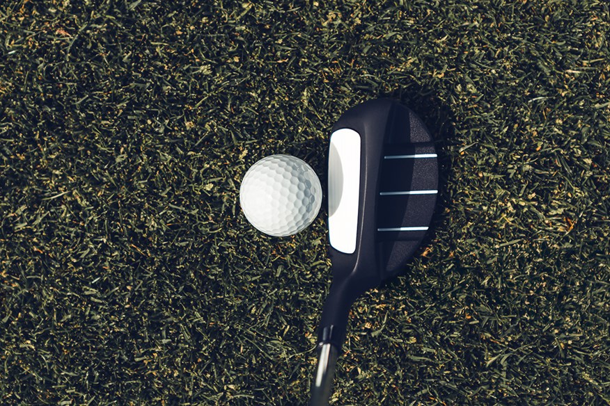 The Odyssey Chipper's face frames the ball while the putter-styling makes alignment easy.