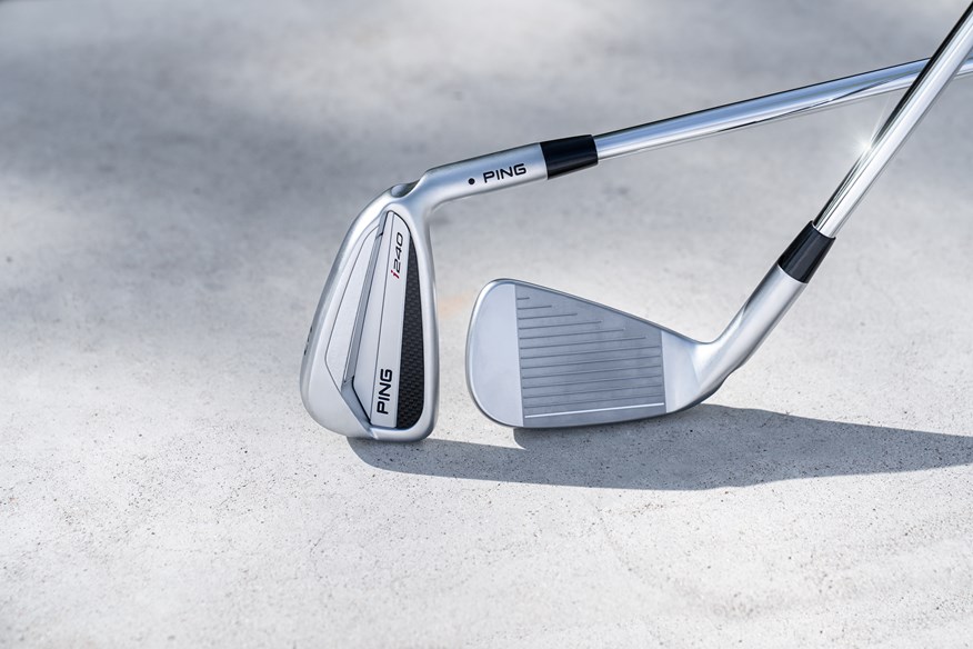 The back and face of the Ping i240 irons.