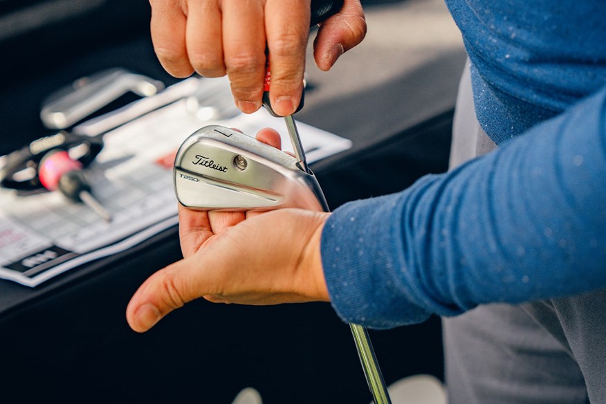 The fitting heads for the Titleist T-Series irons in 2025 have custom weight options